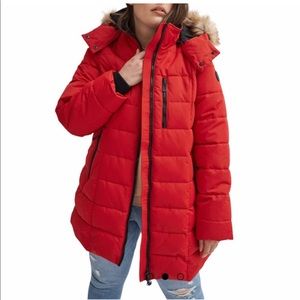 NWT NOIZE Hannah faux fur trim hooded parka